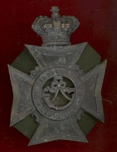 1st Middlesex Rifle Volunteer Corps Victorian OR's helmet plate