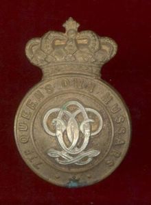 7th Queen's Own Hussars Victorian OR's cap badge circa 1896-1901