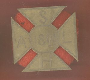 South African Light Horse sheet brass Boer War slouch hat badge