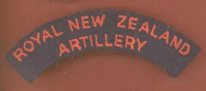 ROYAL NEW ZEALAND ARTILLERY cloth shoulder title