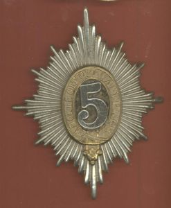 5th (Princess Charlotte of Wales's) Dragoon Guards Victorian OR's 1871 helmet plate