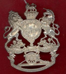 Scottish: 1st Forfarshire Artillery Volunteers Victorian Officer's / Senior NCO's helmet plate