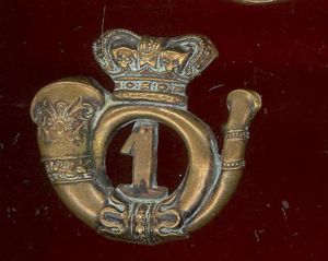 Scottish 1st Lanarkshire Rifle Volunteers Victorian field service cap badge