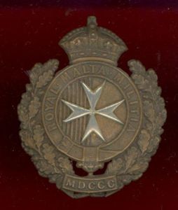 Royal Malta Militia Victorian cap badge