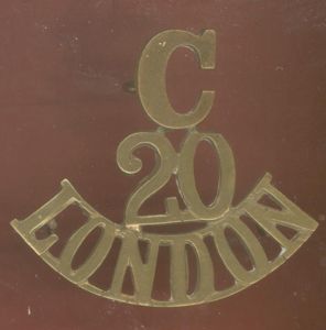 C / 20 / LONDON 20th Bn. London Regiment Cadets shoulder title