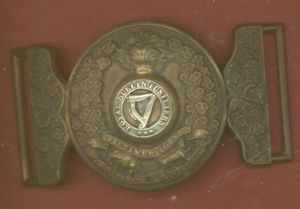 Royal Dublin Fusiliers Regiment Victorian Officer's waist belt clasp circa 1881-1901
