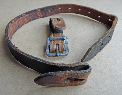 Original Repaired German Helmet Chinstrap — image 2