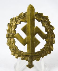 WW2 German SA sport badge bronze class 1st type - Maker Bonner