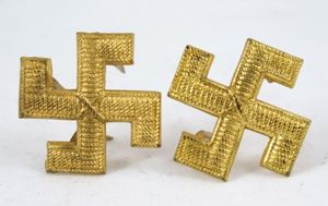 Pre-war Finnish Civil guards local branch staff member M1929 collar insignia