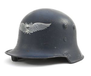 Rare Early M34 'Square Dip' Luftschutz helmet