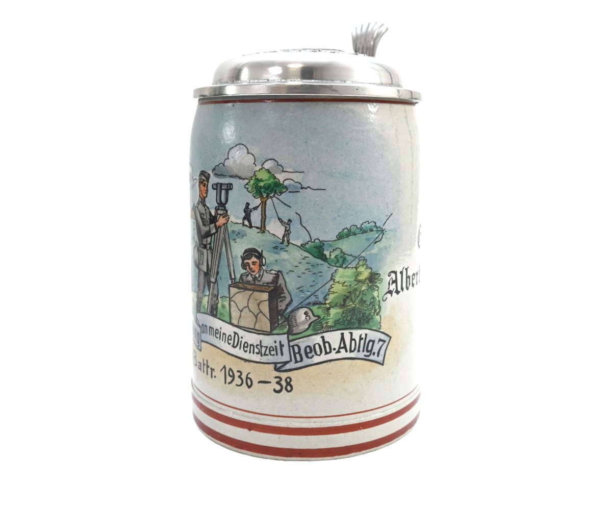 Rare Beobachtungs-Abteilung 7 Beer Stein — image 3