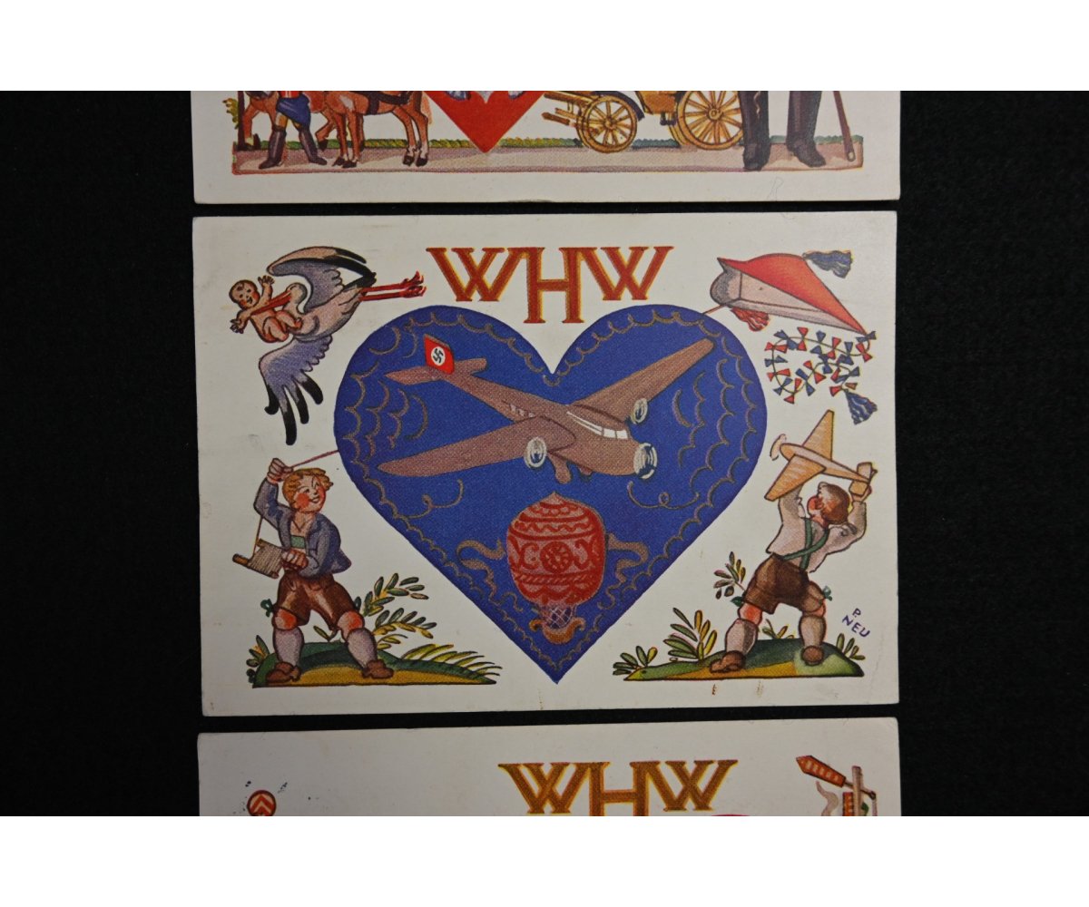 3x Winterhilfswerke des Deutschen Volkes 1936/37 Postcards — image 3