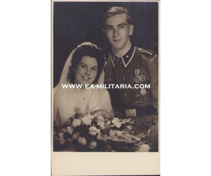 Decorated Waffen-ᛋᛋ Soldier's Wedding Photo