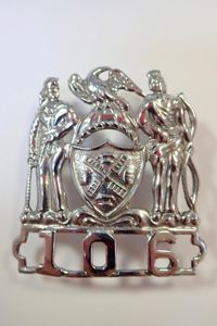 City of New York RAILROAD NEW YORK CENTRAL SYSTEM Obsolete American Police Badge.