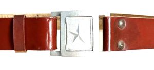 North Vietnamese Army Officer Plasticized Pistol Belt with Aluminum Star Buckle