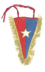 Viet Cong Bugle Pennant Two Sided with Fringe