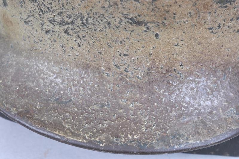 WW2 German Army M35 Sawdust/Woodchip Normandy Camouflage Helmet — image 14