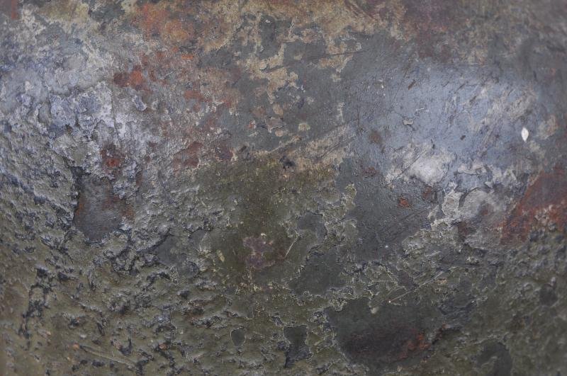 WW2 German Army M35 Sawdust/Woodchip Normandy Camouflage Helmet — image 15