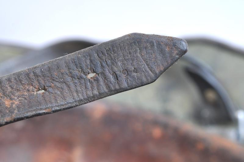 WW2 German Army M35 Sawdust/Woodchip Normandy Camouflage Helmet — image 17