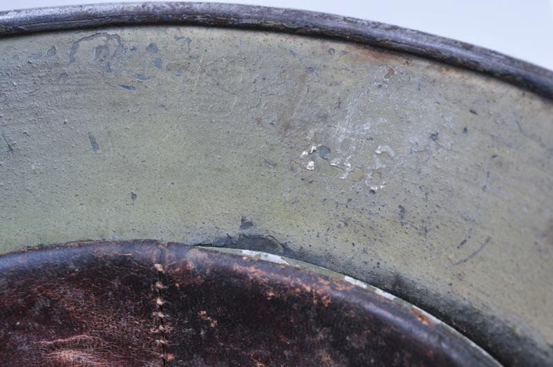 WW2 German Army M35 Sawdust/Woodchip Normandy Camouflage Helmet — image 18