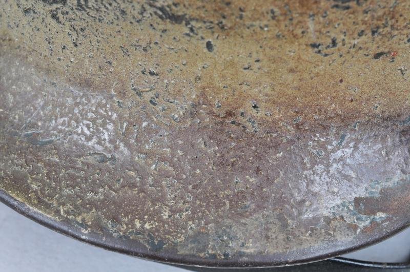 WW2 German Army M35 Sawdust/Woodchip Normandy Camouflage Helmet — image 9