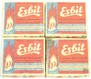 German Wehrmacht Esbit Kocher Mod. 9 Fuel Tablets Box Variation 3.