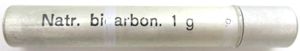 German Wehrmacht Sanitär Aluminium Tablettenröhrchen Medical Pills Tube Natr. bicarbon. 1 g, Empty.