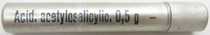 German Wehrmacht Sanitär Aluminium Tablettenröhrchen Medical Pills Tube Acid. acetylosalicylic. 0,5 g, Empty.