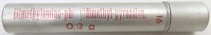 German Wehrmacht Sanitär Aluminium Tablettenröhrchen Medical Pills Tube Dimethylamino-phenyldimethyl-pyrazolon 0,2 g, Empty.