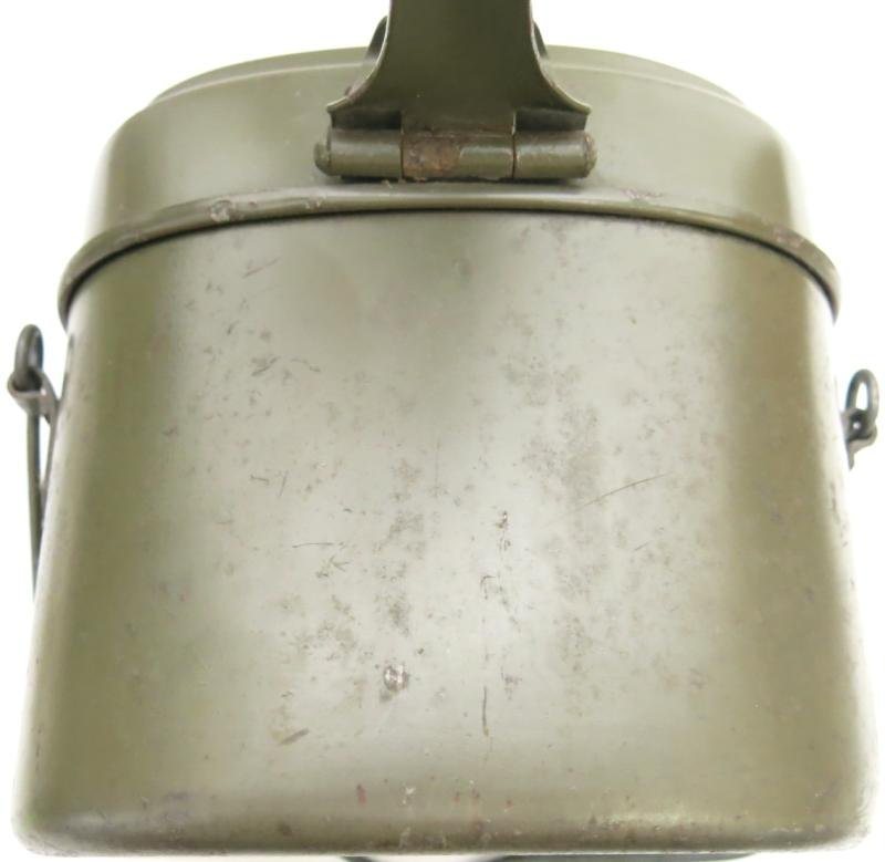 German Wehrmacht Kochgeschirr M42 Red Enamel Inside Steel Mess Kit CFL 44 Matching.