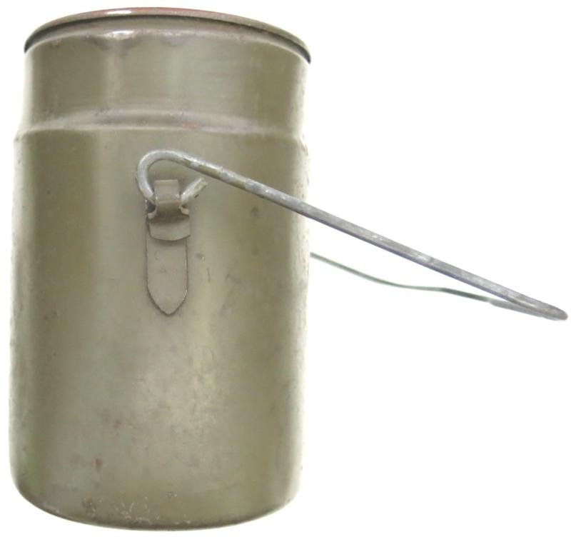 German Wehrmacht Kochgeschirr M42 Red Enamel Inside Steel Mess Kit CFL 44 Matching.