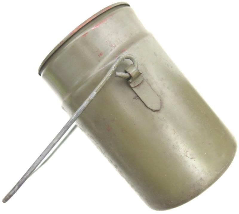 German Wehrmacht Kochgeschirr M42 Red Enamel Inside Steel Mess Kit CFL 44 Matching.