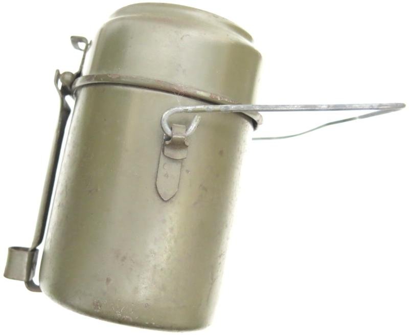 German Wehrmacht Kochgeschirr M42 Red Enamel Inside Steel Mess Kit CFL 44 Matching.