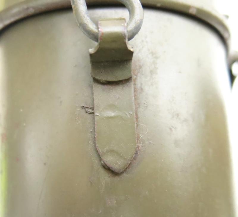 German Wehrmacht Kochgeschirr M42 Red Enamel Inside Steel Mess Kit CFL 44 Matching.