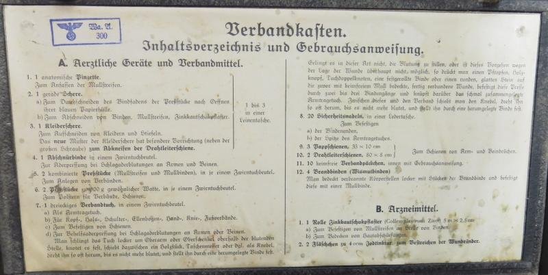 German Wehrmacht Verbandkasten Full With Different Dressings, As Found.