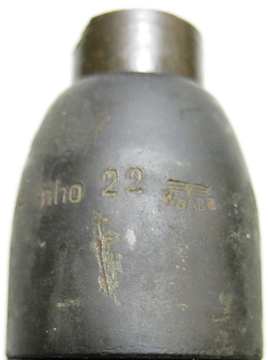German Wehrmacht K98 Rifle Spreng Granate 30 HE Grenade 1944, Inert.
