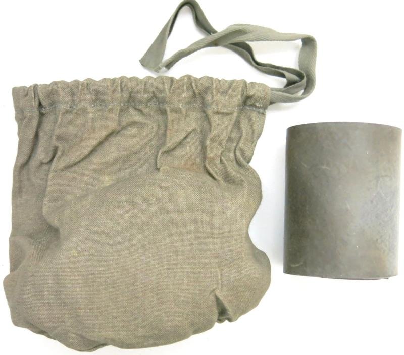 German Wehrmacht Medical Abschnürbinde Black Rubber Tourniquet With Cloth Bag.
