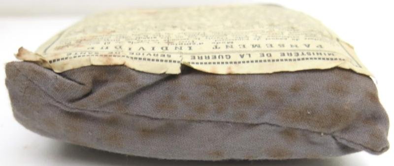 German Wehrmacht/French Pansement Individuel Captured Field Dressing Packet Unused 1939.