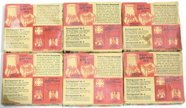 German Wehrmacht Esbit Kocher Mod. 9 Fuel Tablets Box Variation 5.