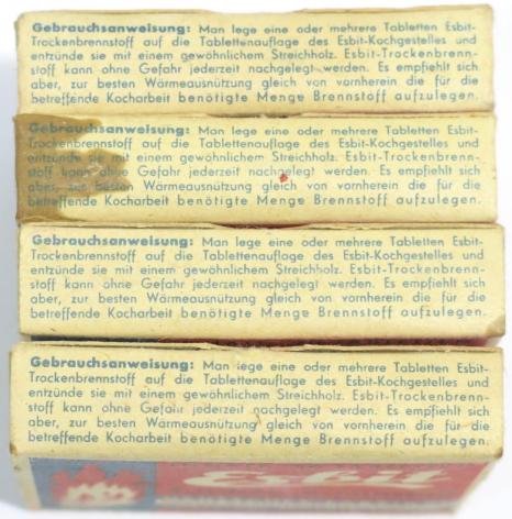 German Wehrmacht Esbit Kocher Mod. 9 Fuel Tablets Box Variation 3.