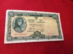 Irish Lavery  Banknote 1974