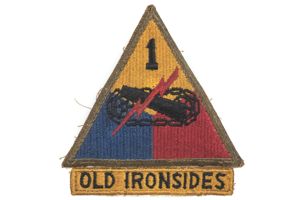 US 1st armored division patch with 'Old Ironsides' tab