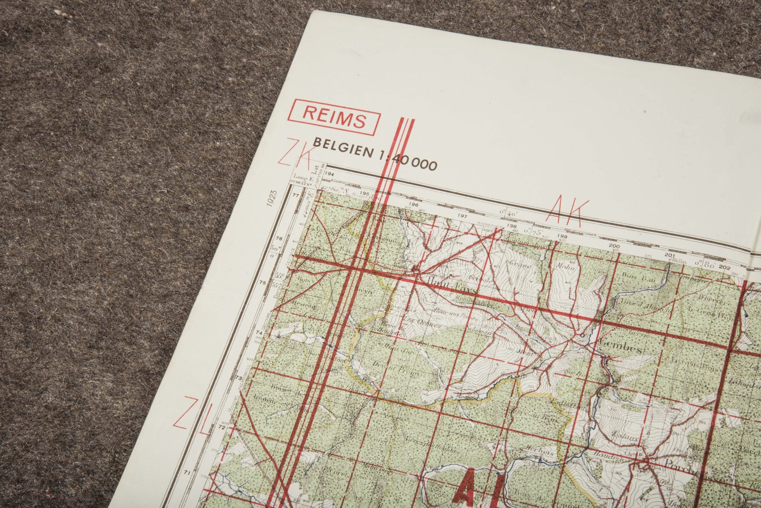 German 1:40 000 Ardennes map, Paliseul/Metz — image 2