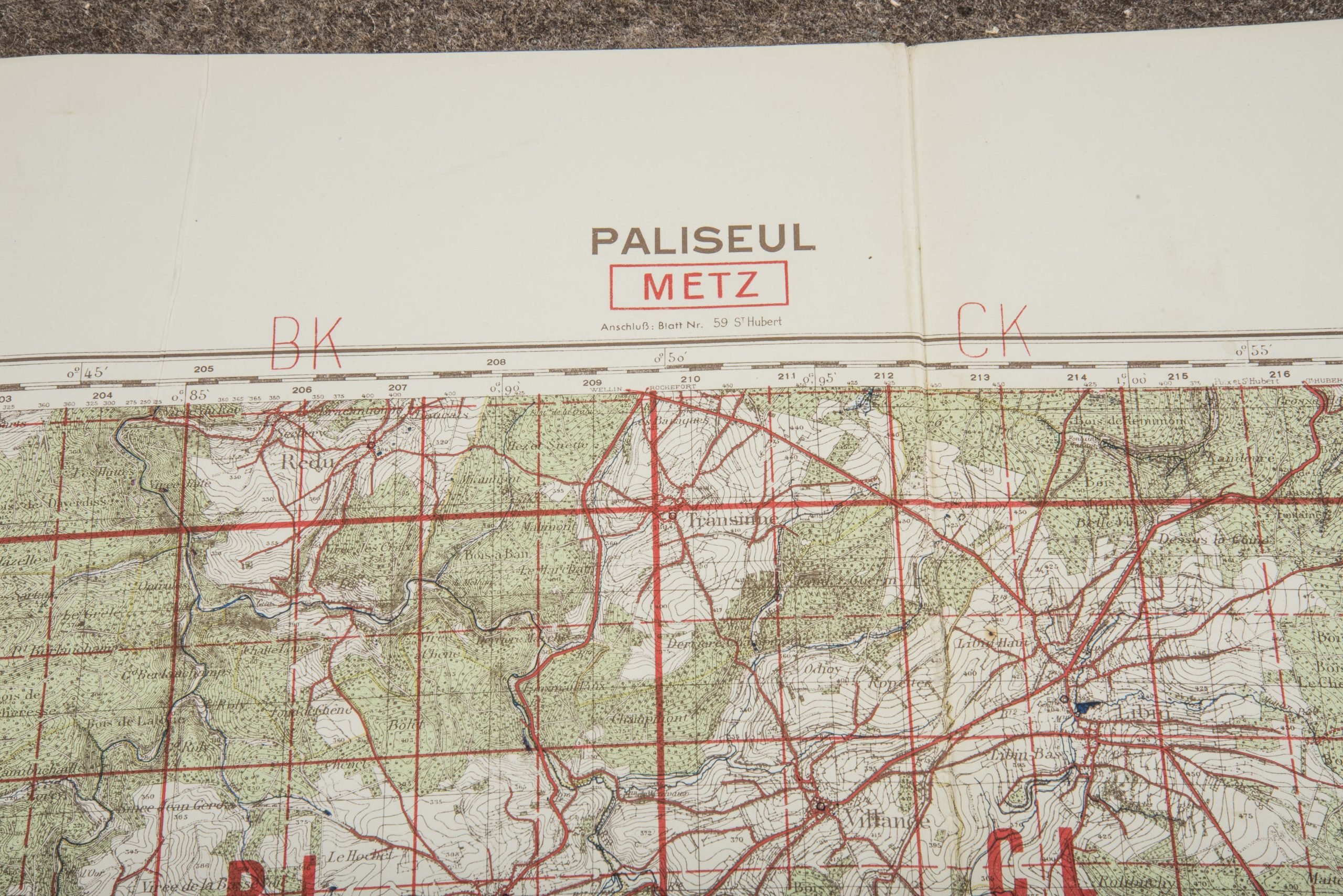 German 1:40 000 Ardennes map, Paliseul/Metz — image 3