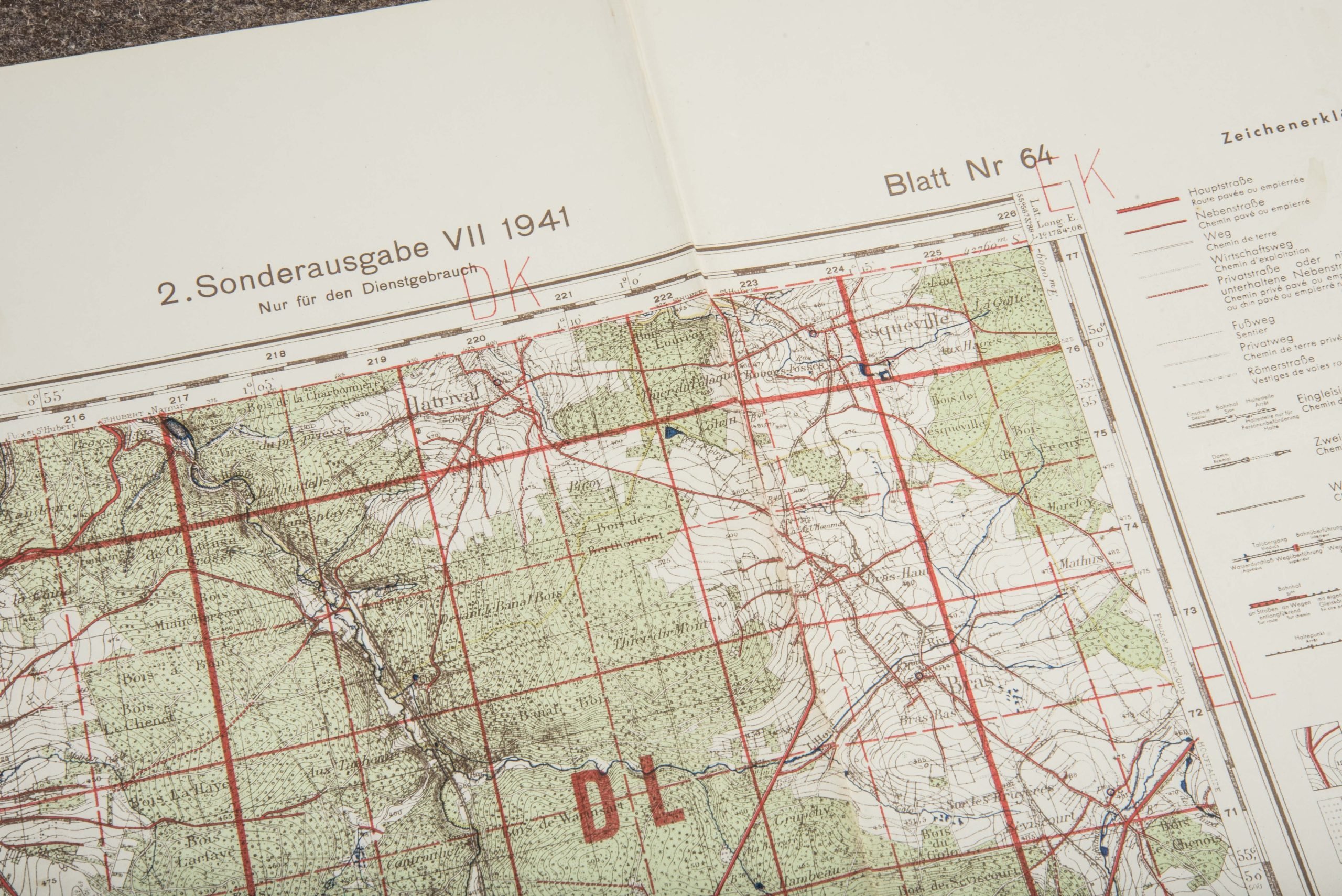 German 1:40 000 Ardennes map, Paliseul/Metz — image 4