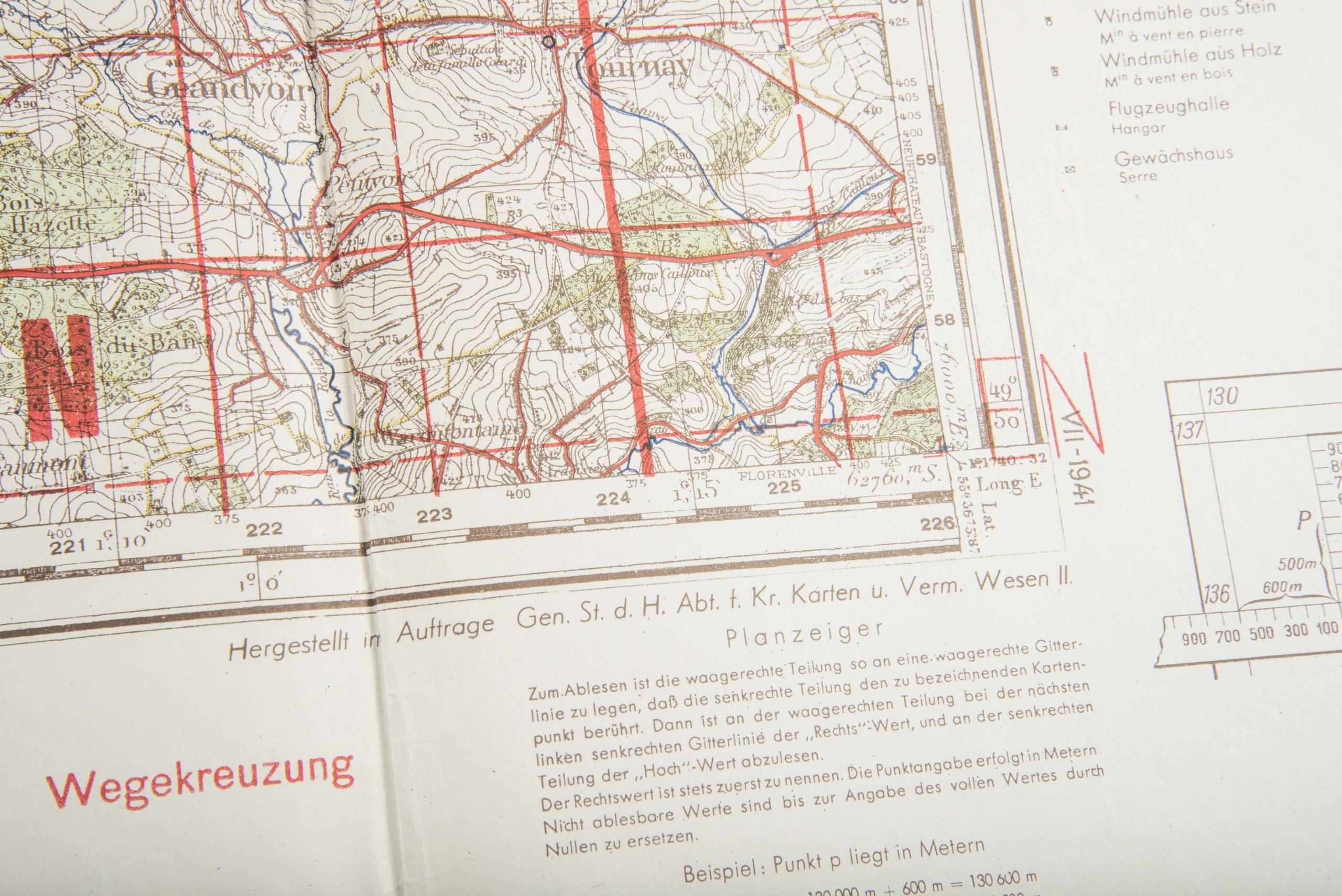 German 1:40 000 Ardennes map, Paliseul/Metz — image 8