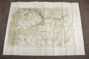 German 1:40 000 Ardennes map, Laroche, Houffalize, Bertogne, Noville and Recogne.