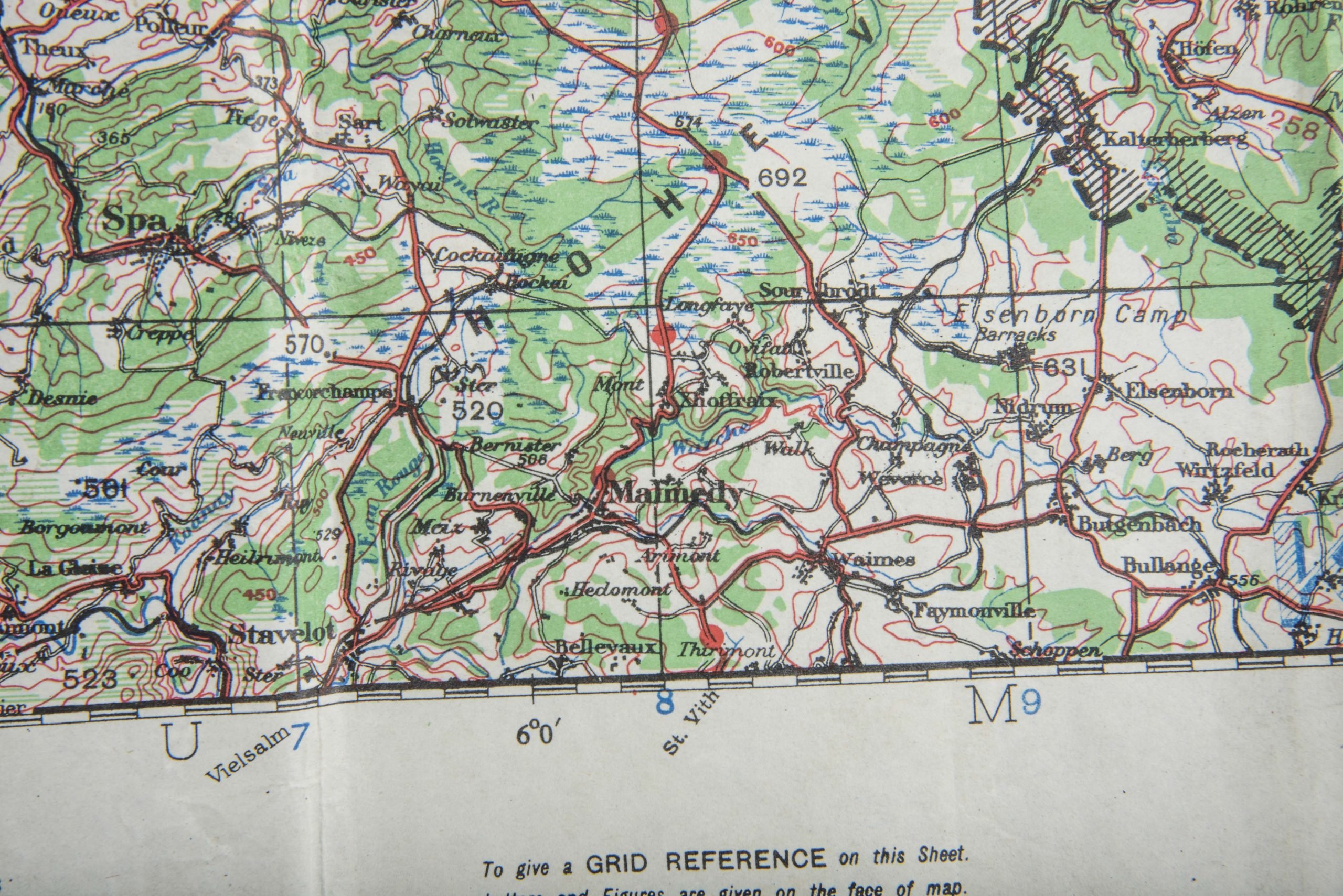 British 1:250 000 Ardennes map, Brussels-Liege — image 10