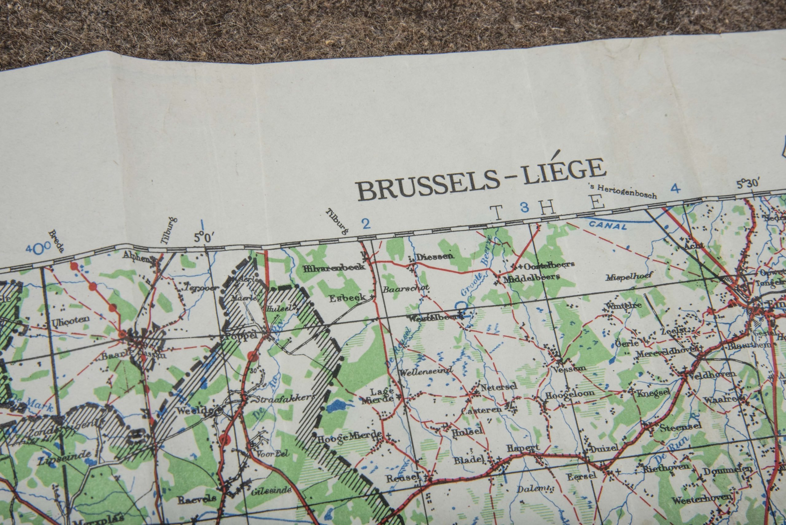 British 1:250 000 Ardennes map, Brussels-Liege — image 3