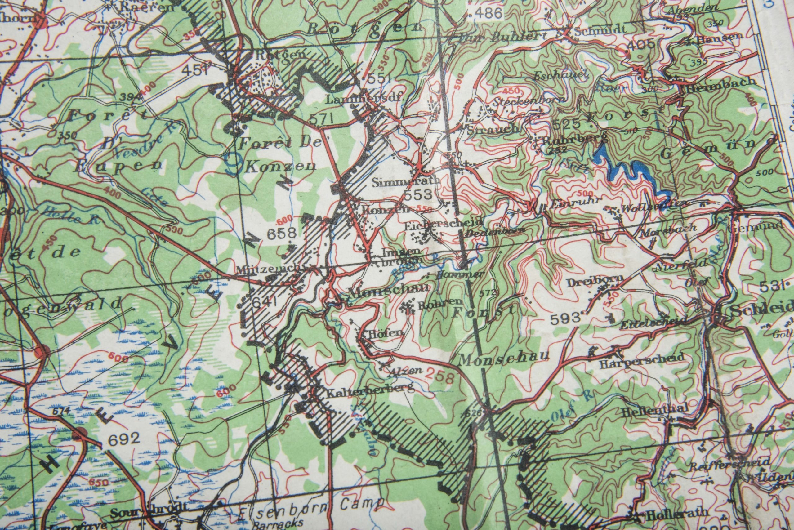 British 1:250 000 Ardennes map, Brussels-Liege — image 6